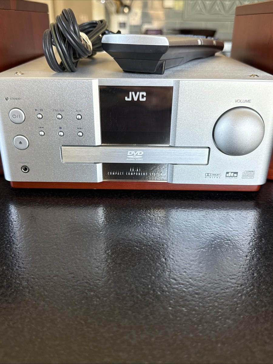 JVC EX-A1 CD/DVD Receiver Wood Cone Speakers SP-EXA1 Tested Sounds