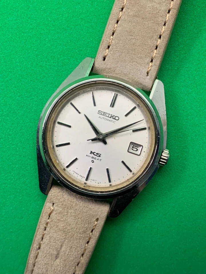 KS KING SEIKO Hi-Beat 5626-7000 Automatic New Band From Japan October 1969 - Immagine 4 di 4