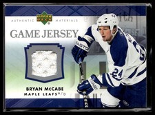 2007-08 Upper Deck Game Jerseys Bryan McCabe Toronto Maple Leafs #J-MC