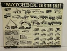 RARE Vintage Matchbox Lesney 1968 Selector Chart Fred Bronner