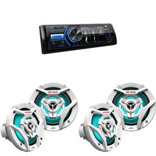 JVC KD-X560BT Digital Media Receiver  2 Pairs JVC Marine Speakers w/ RGB LEDs