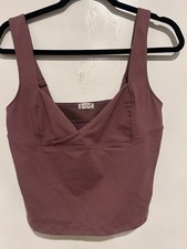 Free People Movement Mauve Wireless Sports Bra Tank L Adjustable Straps