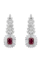 Latelita Countess Edelstein OhrhäNger Tropfen Rot Rubin Silber 925 Sterling