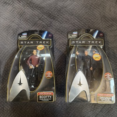 Star Trek Warp Sammlung Action Figuren 2 Stück Original Spock & Scotty Neu in OVP