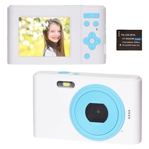 KEIYO Compact digital camera with cute two-tone color (white x