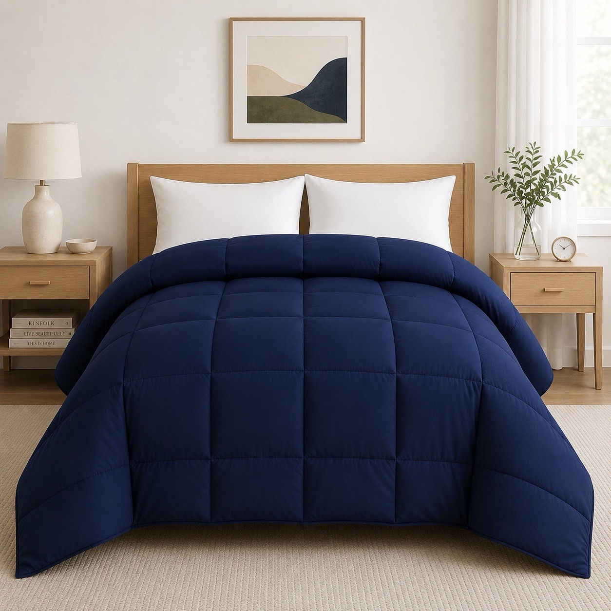 Down Alternative Comforter All Season Soft Fluffy Bed Comforter Queen King