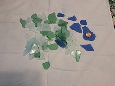 15OZ Sea Glass For Crafts Bulk Blue Green Clear Mix DIY Decor Vase Filler New US