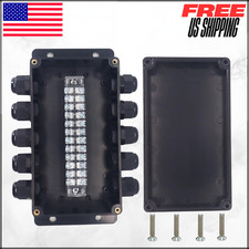 Electrical Junction Ip67 Waterproof Box W12p 15a Terminal Block 10cable Gland
