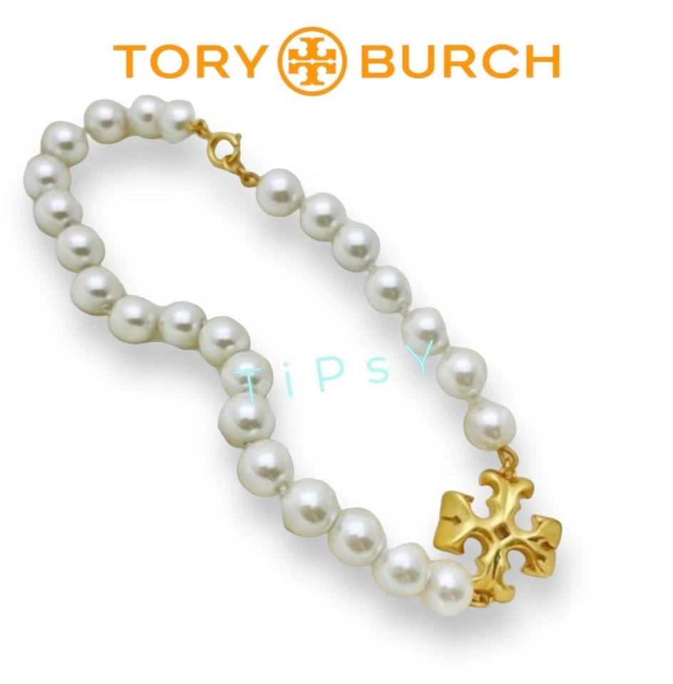 ¡¡Juego de collar y pendientes Tory Burch Roxanne de perlas y oro!!! Foto 4 de 4
