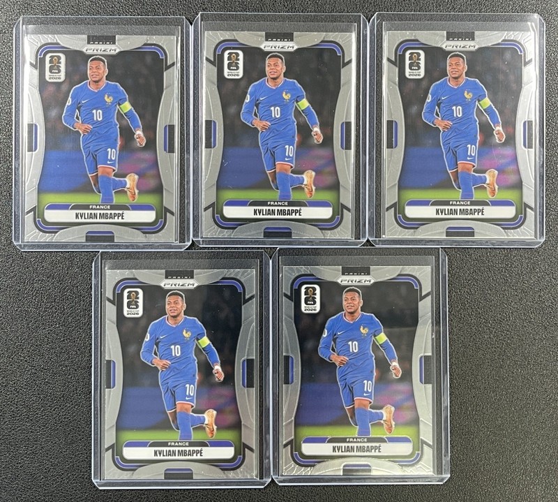 LOT OF 5 KYLIAN MBAPPE 2026 PANINI PRIZM WORLD CUP #40 FRANCE