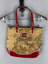 Borsa a mano donna Alviero Martini 1A Classe rossa marrone manico superiore tracolla