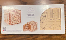 UGEARS Mechanical 3D Wooden Puzzle Box Cube Safe Model, ToyAward 2017