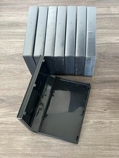 Lot of 8 Black VHS Tape Storage Cases Empty Clamshell Full Sleeve NO Hubs