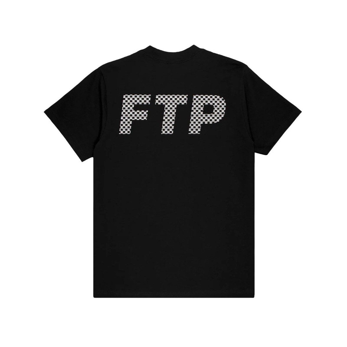 FTP Checkered Logo Tee Shirt Black (Vans Drop) Brand New In Bag