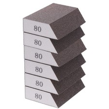 6pcs Sanding Sponge Blocks 80# (180-220 Grit) Sanding Block 4"x2.8"x1"