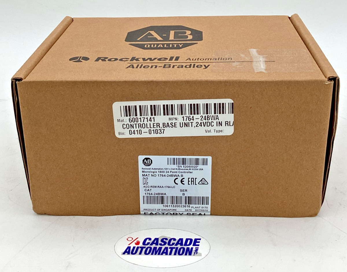 ALLEN-BRADLEY 1764-24BWA MICROLOGIX 1500 CONTROLLER BASE UNIT SER B