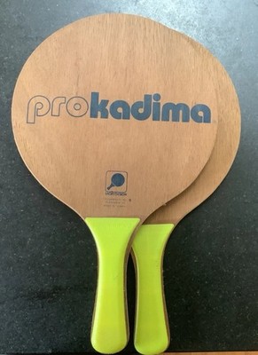VTG Pro Kadima Paddle Ball Racquet Set of 2 Beach Play-Wood