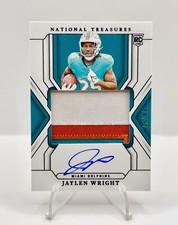 2024 National Treasures JAYLEN WRIGHT True Rookie Patch Auto RC Dolphins /49