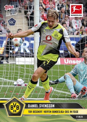 2025-26 Topps Now Bundesliga #34 Daniel Svensson Tor beschert 4ten