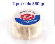 CACIORICOTTA GALLIONE-OTTIMO SU TUTTI I PIATTI-2 Pezzi Da 350 Gr- Spediz. Gratis