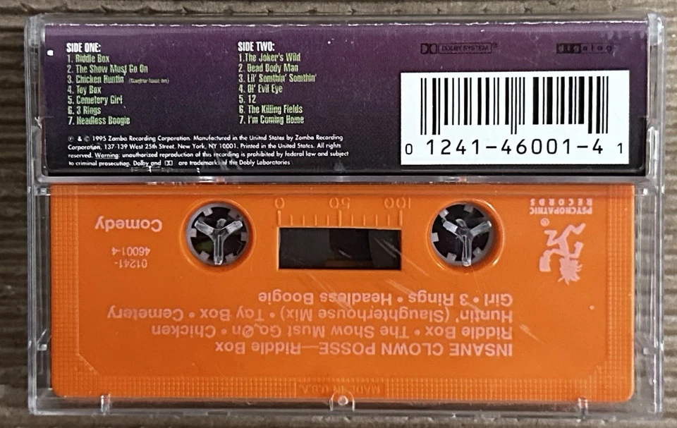 Insane Clown Posse Riddle Box (1995) Orange Tape w/ Complete J-Card | RARE | VG+ — 第 2/4 张图片
