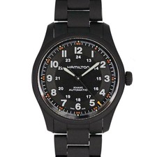 Hamilton H70215130 Khaki Field Titanium Auto Black PVD Automatic Men's Used
