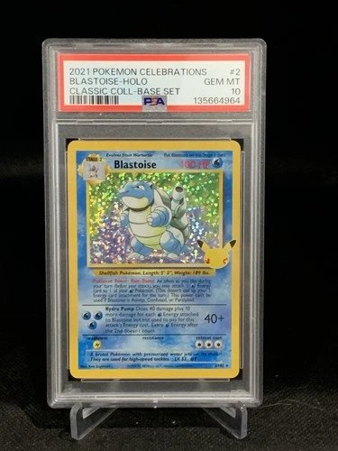 Blastoise Holo PSA 10 Pokemon Celebrations Classic Collection 2/102