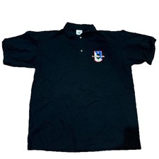 Vintage 1998 BABYLON 5 PROMOTIONAL CREW POLO SHIRT NEW L SHORT SLEEVE Black
