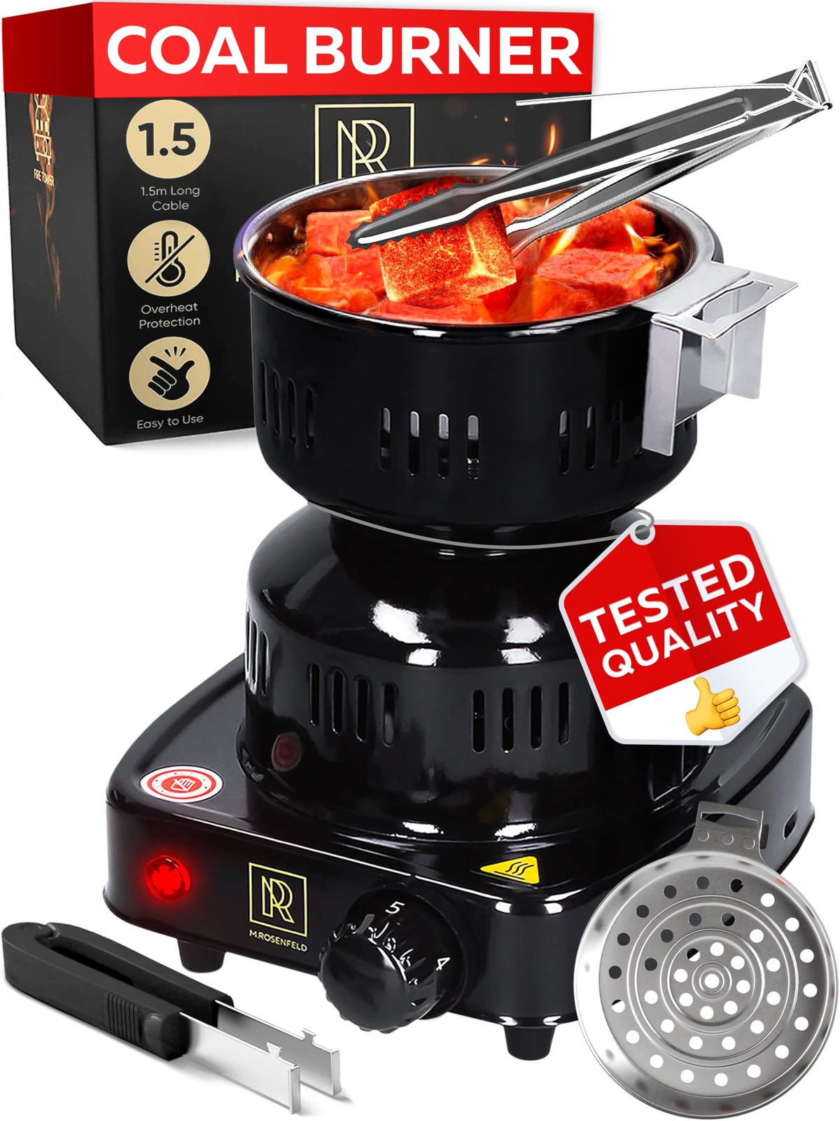 Charcoal Burner - Multipurpose Electric Charcoal Starter Approved Electric 450W