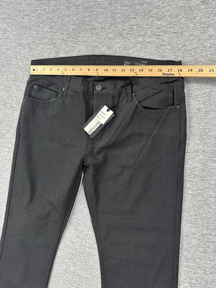 Matix Jeans Mens 36x34 Charcoal Gray Gripper Slim Straight Denim Button Fly NEW - Image 3 of 4