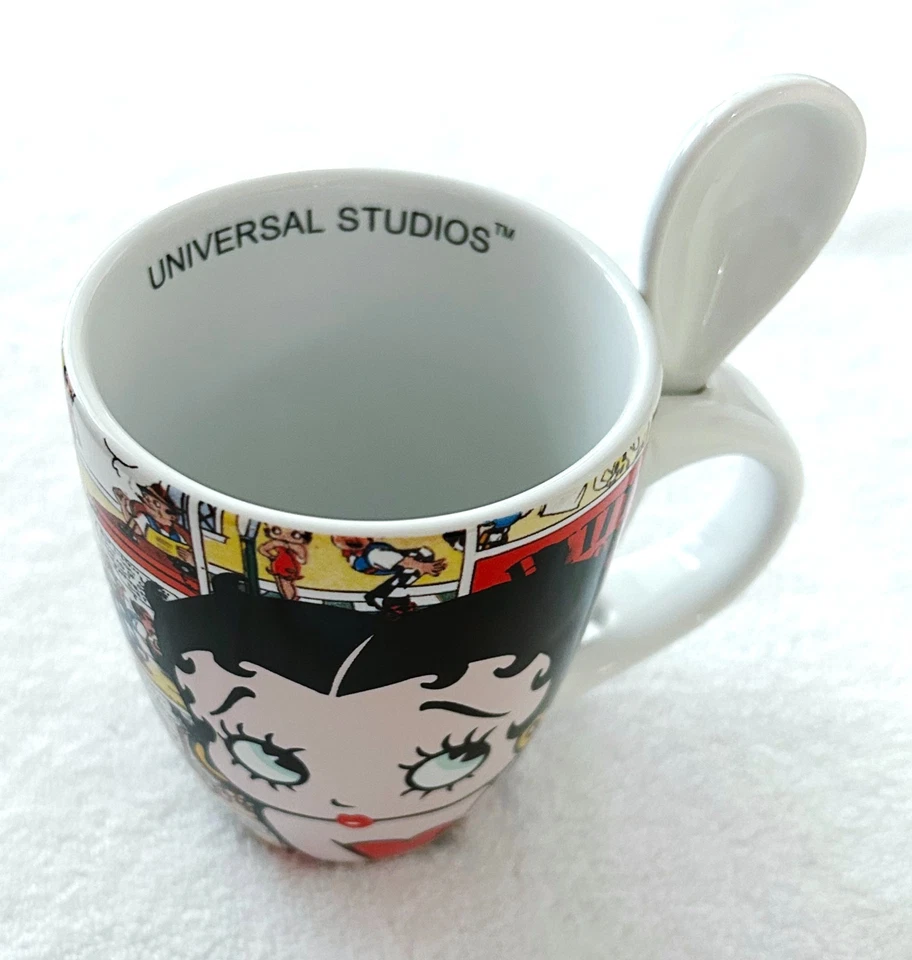 Taza de café con cuchara Betty Boop Universal Studios RARA nueva y sin usar Foto 3 de 4