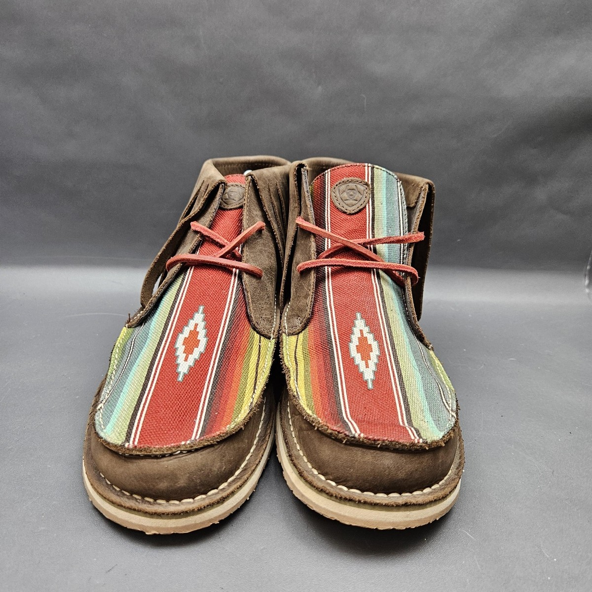 Ariat Cruiser Shoes Womens 9.5 Brown Serape Aztec Fringe Moc 