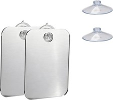2Pcs Shower Mirrors for Shaving Anti Fog, Portable Shower Mirror, Deluxe Small 