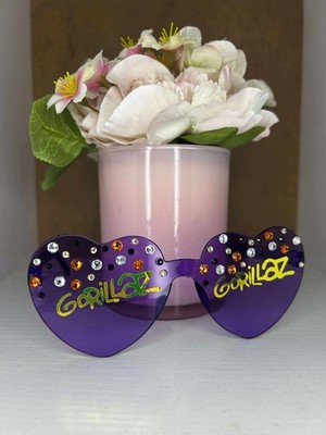 GORILLAZ HEART GLASSES CUSTOM MADE CONCERT MERCH