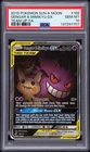 2019 POKEMON SUN & MOON TEAM UP #165 FULL ART/GENGAR & MIMIKYU GX PSA 10