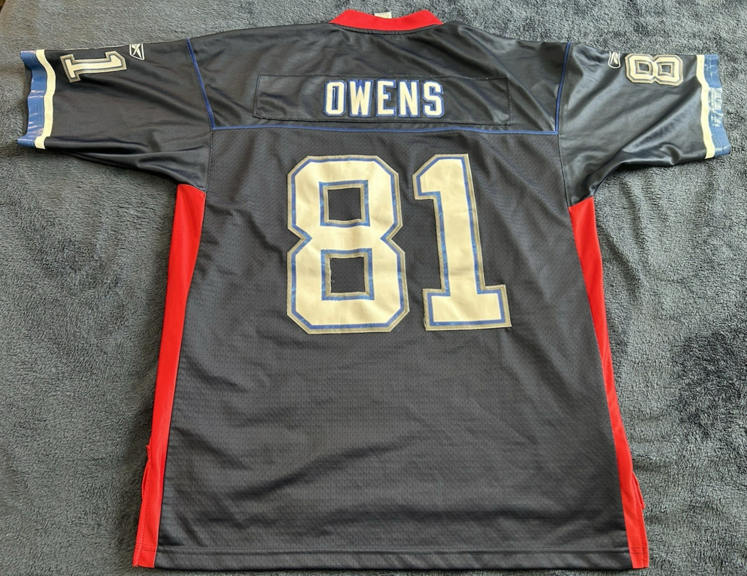 Stitched Reebok TERRELL OWENS #81 Buffalo Bills Jersey Mens XL Blue