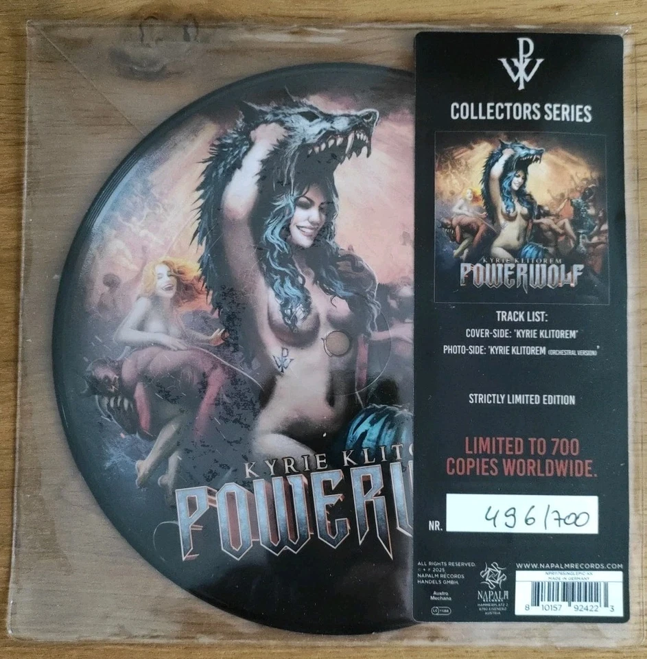 Powerwolf - Kyrie Klitorem 7"Picture Vinyl Single Ausverkauft Nur 700Stück - Bild 2 von 2