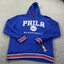Philadelphia 76ers Hoodie Mens XL Blue NBA Basketball Pullover Sweatshirt Fleece