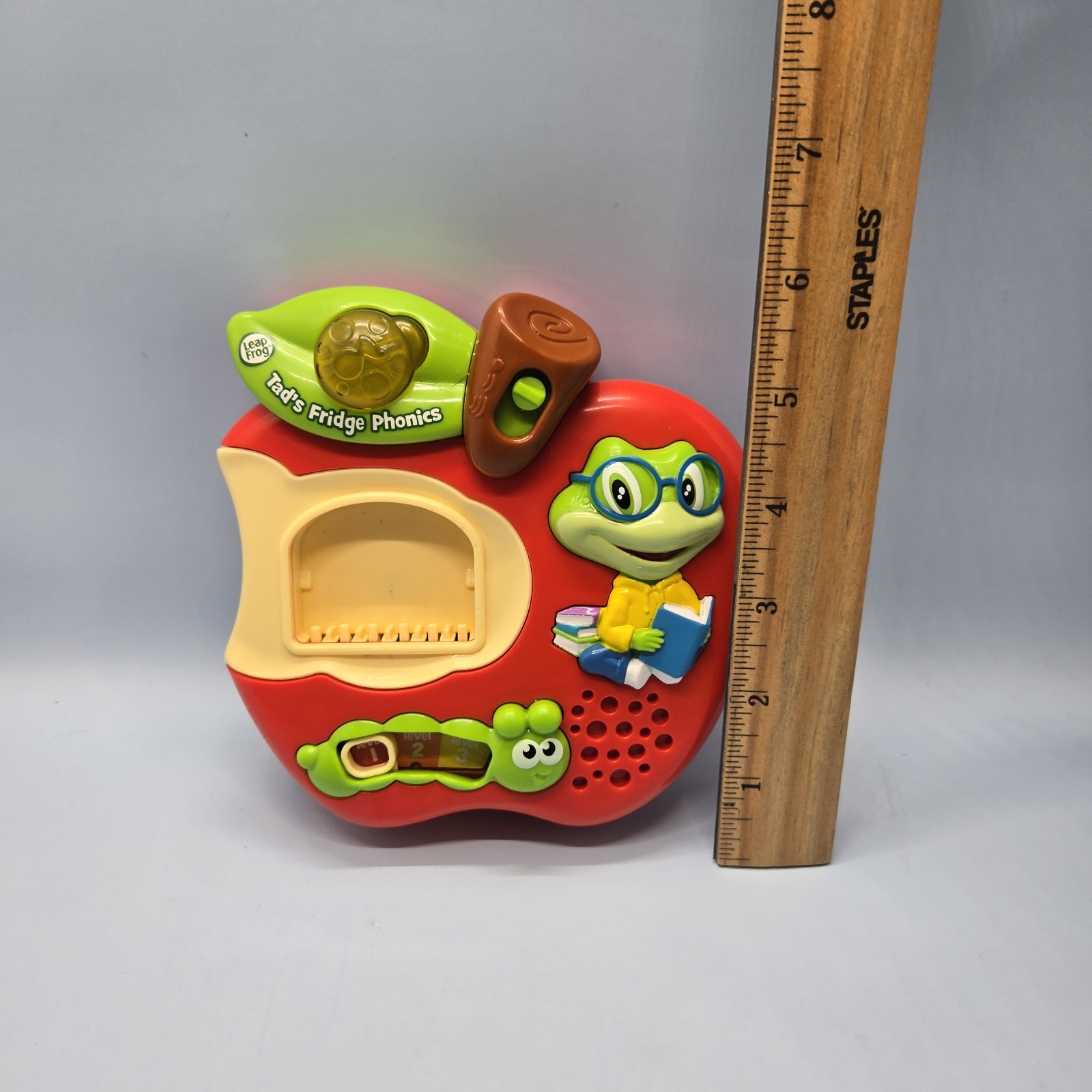 FRIDGE PHONICS • LeapFrog Tads Interactive Apple & Bus Magnetic Talking ABC Toys