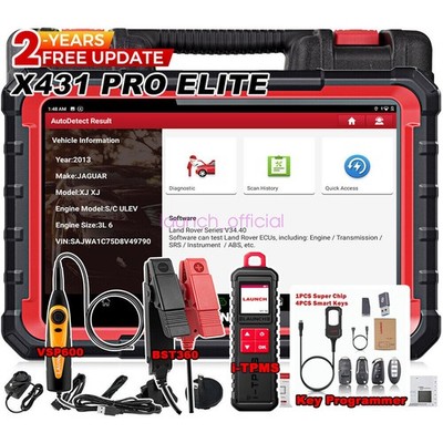 2026 Launch X431 PROS Elite V + Bidirectional Car Diagnostic Scanner Tool Coding