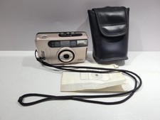 Vintage Vivitar 550PZ Data Back 35mm Point Shoot Camera Silver Case Manual