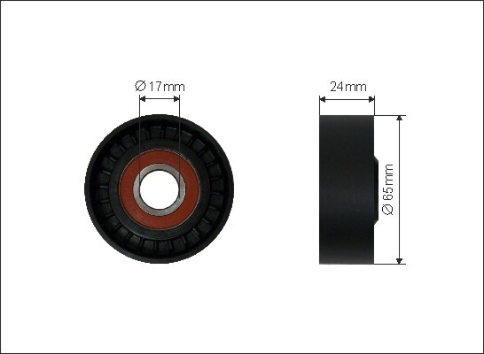 CAFFARO 500358 Tensioner Pulley, V-ribbed belt for AUDI,SEAT,SKODA,VW