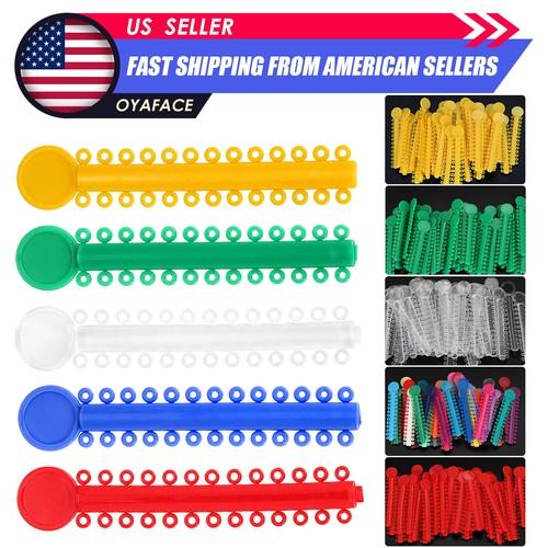 1040 Pcs/Pack Dental Ligature Ties Orthodontics Elastic Multi-Color Rubber Bands