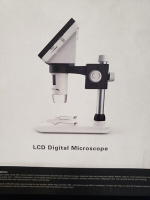 1000X Zoom Digital Video Electronic Microscope HD 720P 8LED w/ 4.3'' LCD Screen