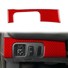 For Mitsubishi Eclipse 06-12 Red Carbon Fiber Headlight Switch Panel Cover Trim