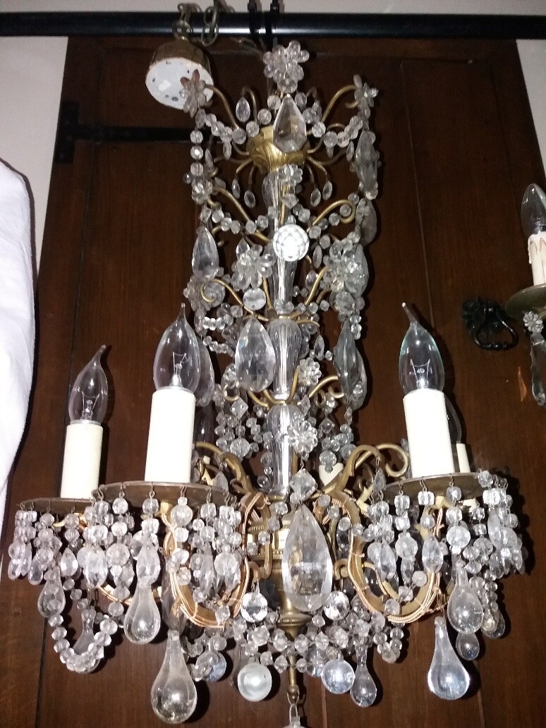 Antique Crystal Chandelier eBay