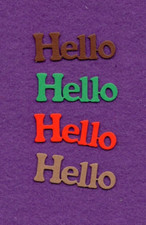 HELLO  19 die cuts scrapbook cards