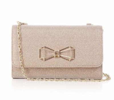 B2 NWT New TED BAKER Gold MICHALA Clutch Crossbody Bag Purse