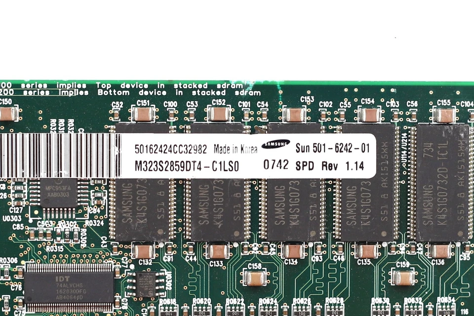 Samsung 2GB PC100 100MHz ECC REG Server Memory P/N: M323S2859DT4-C1LS0 Tested - Image 3 of 3