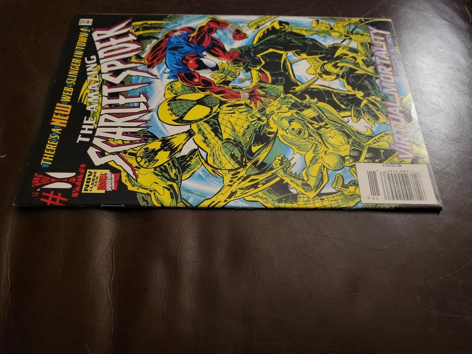 Amazing Scarlet Spider #1 VF+ 1st Solo Series Rare Newsstand Variant Marvel 1995 - Image 4 of 4